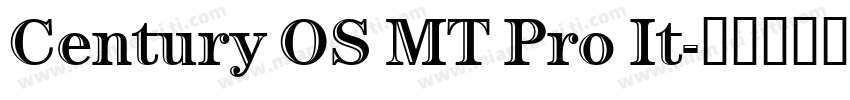 Century OS MT Pro It字体转换